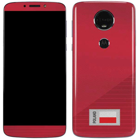 Poland Soccer Flag Moto E5 Plus Skin